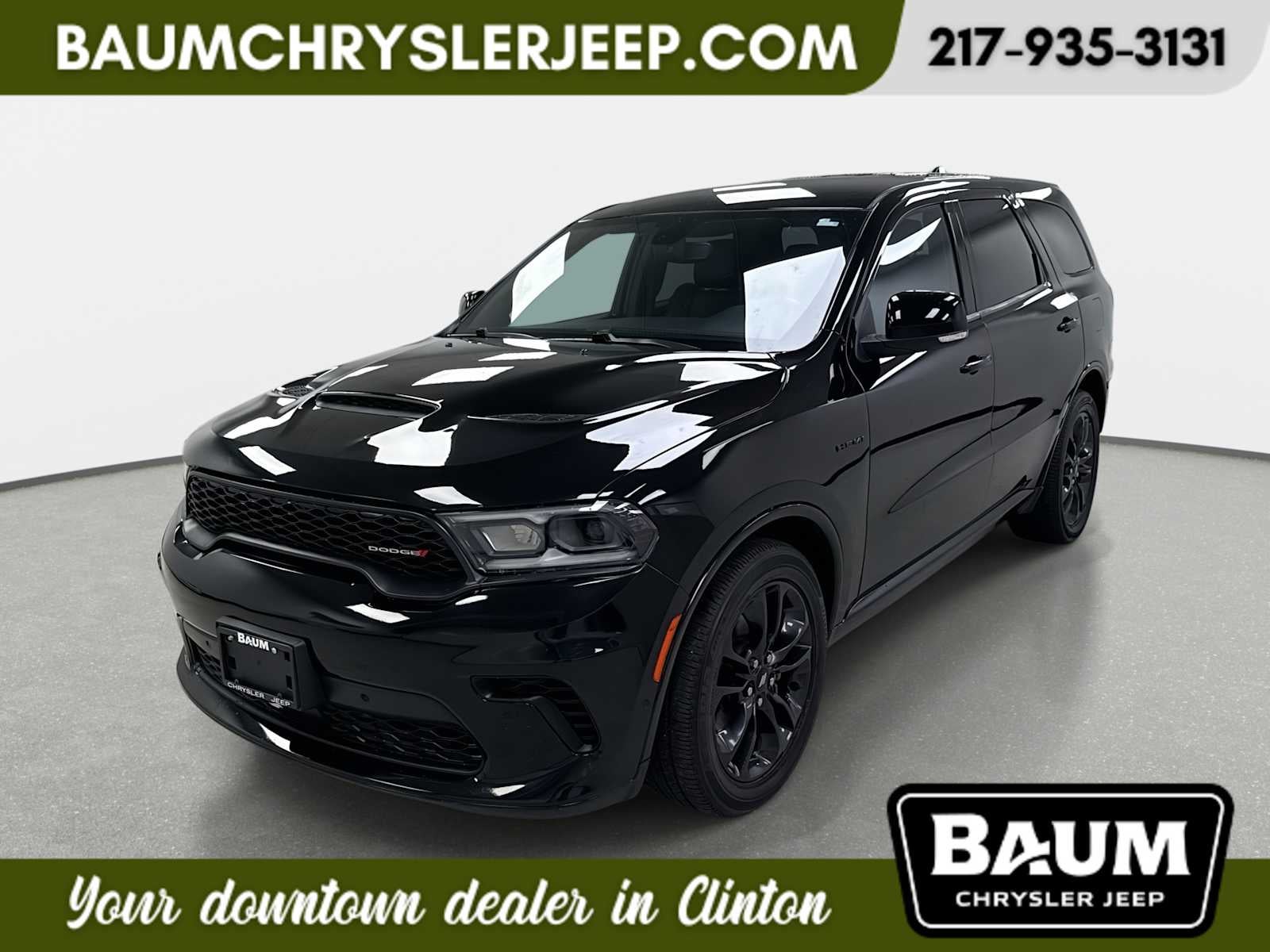 2022 Dodge Durango R/T AWD in Db Black Clearcoat — front three-quarter view