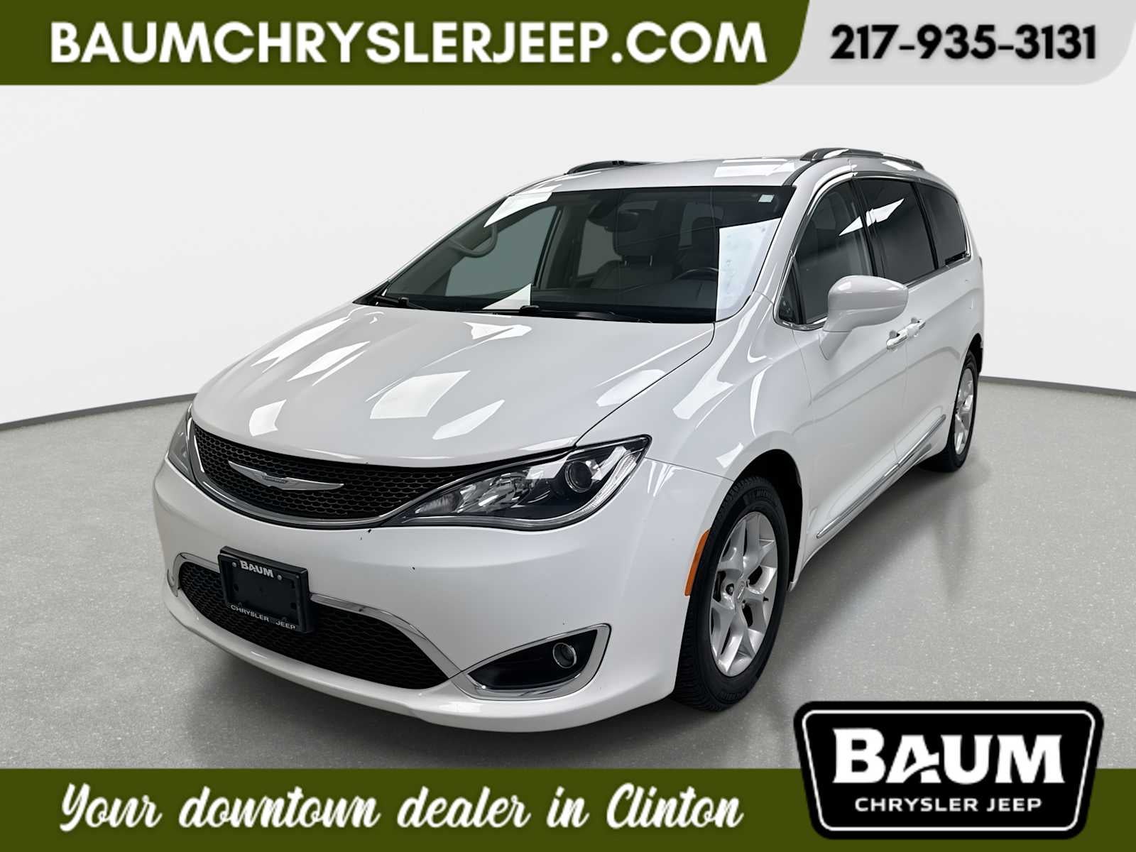 2017 Chrysler Pacifica Touring-L Plus in Bright White Clearcoat — front three-quarter view