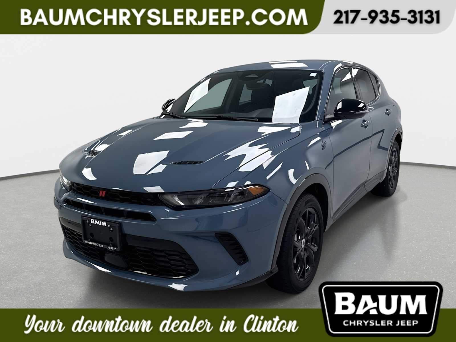2024 Dodge Hornet R/T EAWD in Blue Steele — front three-quarter view