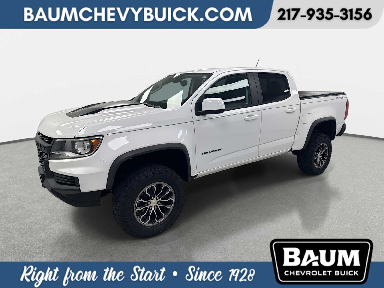 2022 Chevrolet Colorado ZR2 in Summit White — front three-quarter view