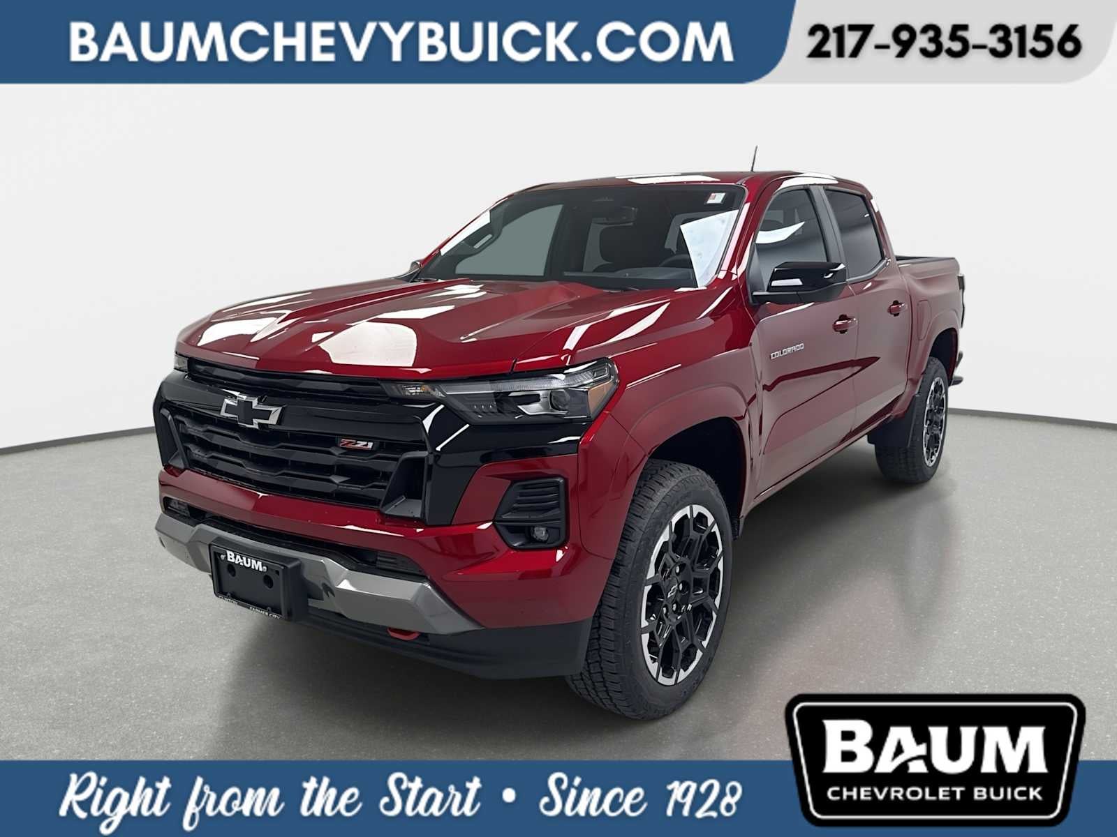2026 Chevrolet Colorado Z71 in Radiant Red Tintcoat — front three-quarter view