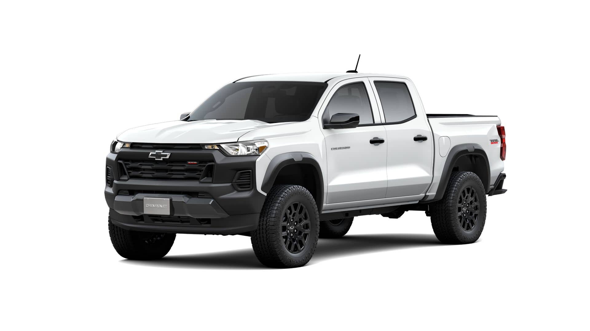 2026 Chevrolet Colorado Trail Boss in Summit White — front three-quarter view