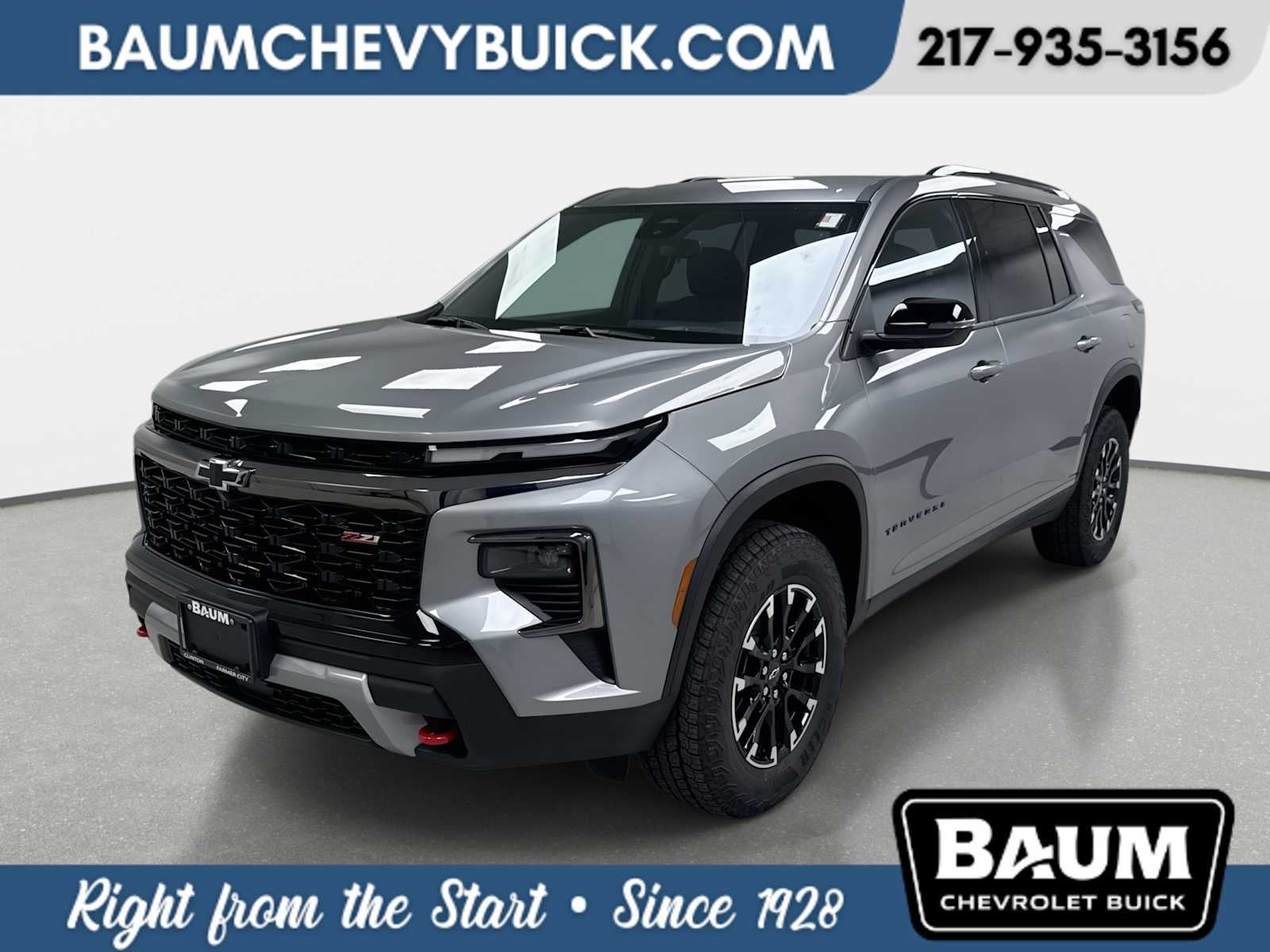 2026 Chevrolet Traverse Z71 in Sterling Gray Metallic — front three-quarter view