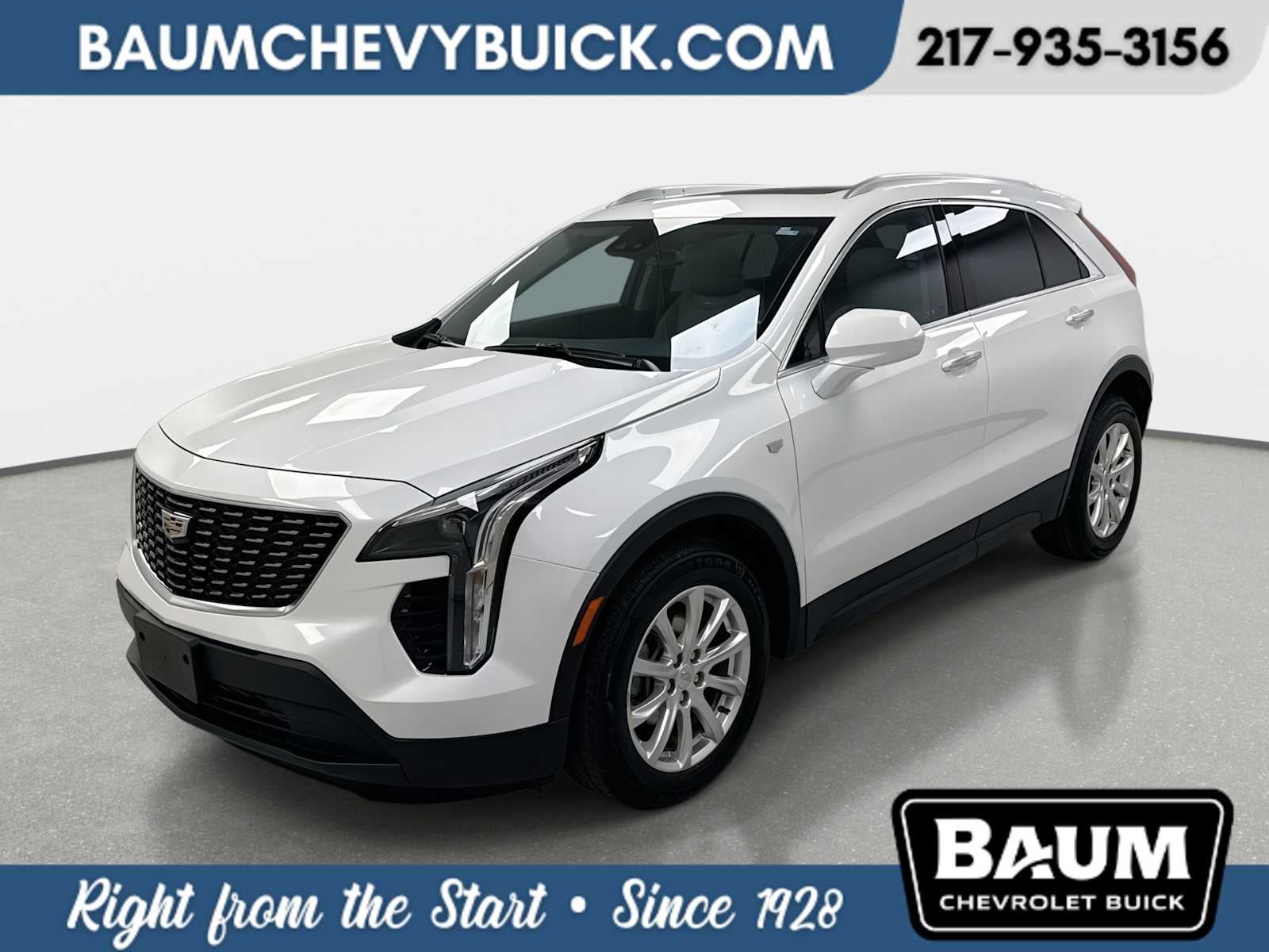 2023 Cadillac XT4 Luxury in Crystal White Tricoat — front three-quarter view