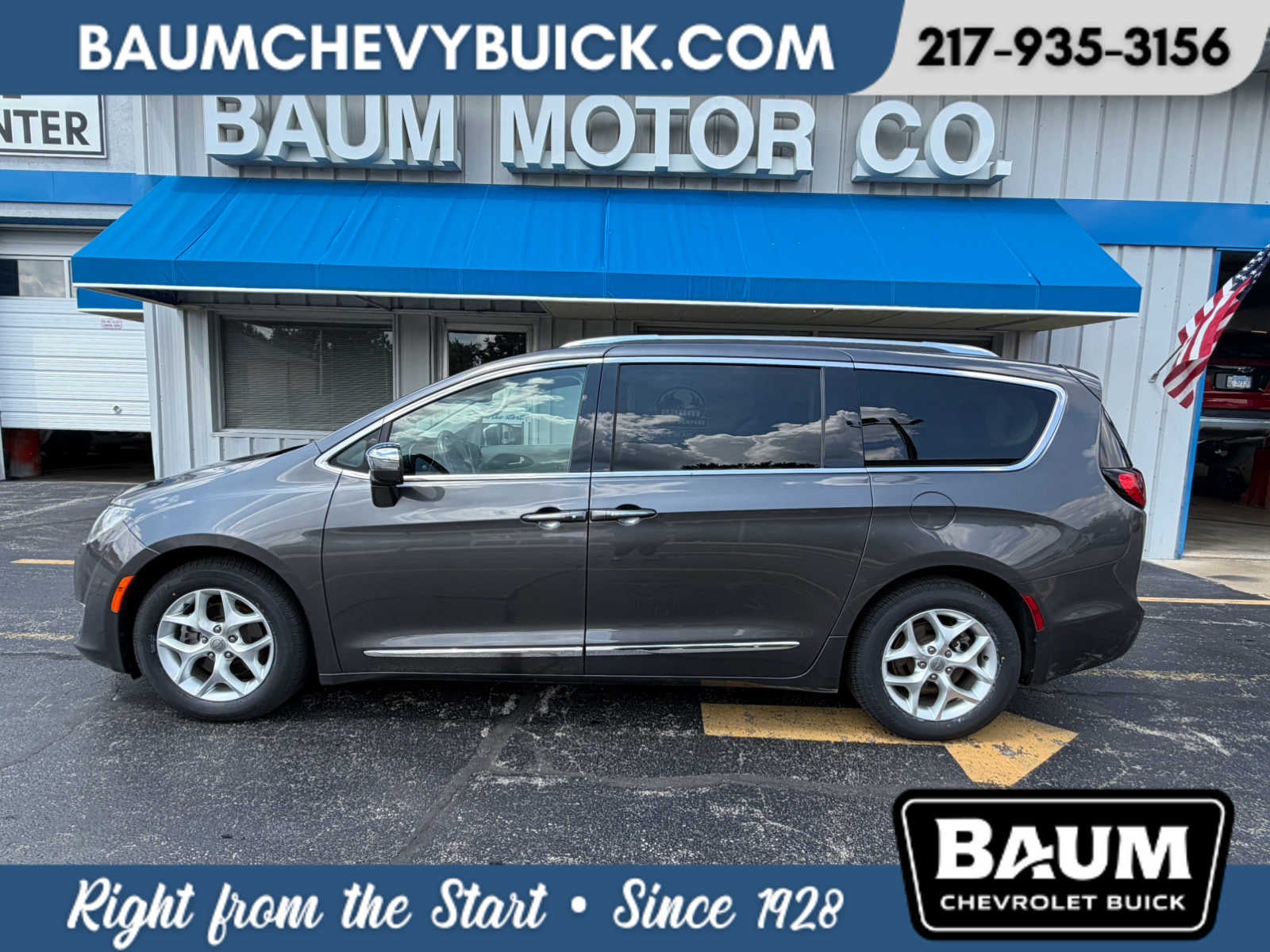 2020 Chrysler Pacifica Limited in Gray — front three-quarter view