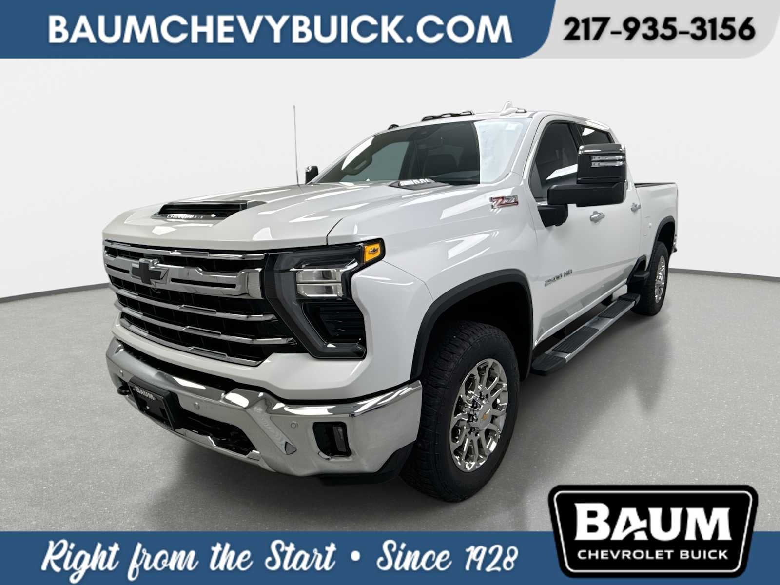 2026 Chevrolet Silverado 2500 HD LTZ in Summit White — front three-quarter view