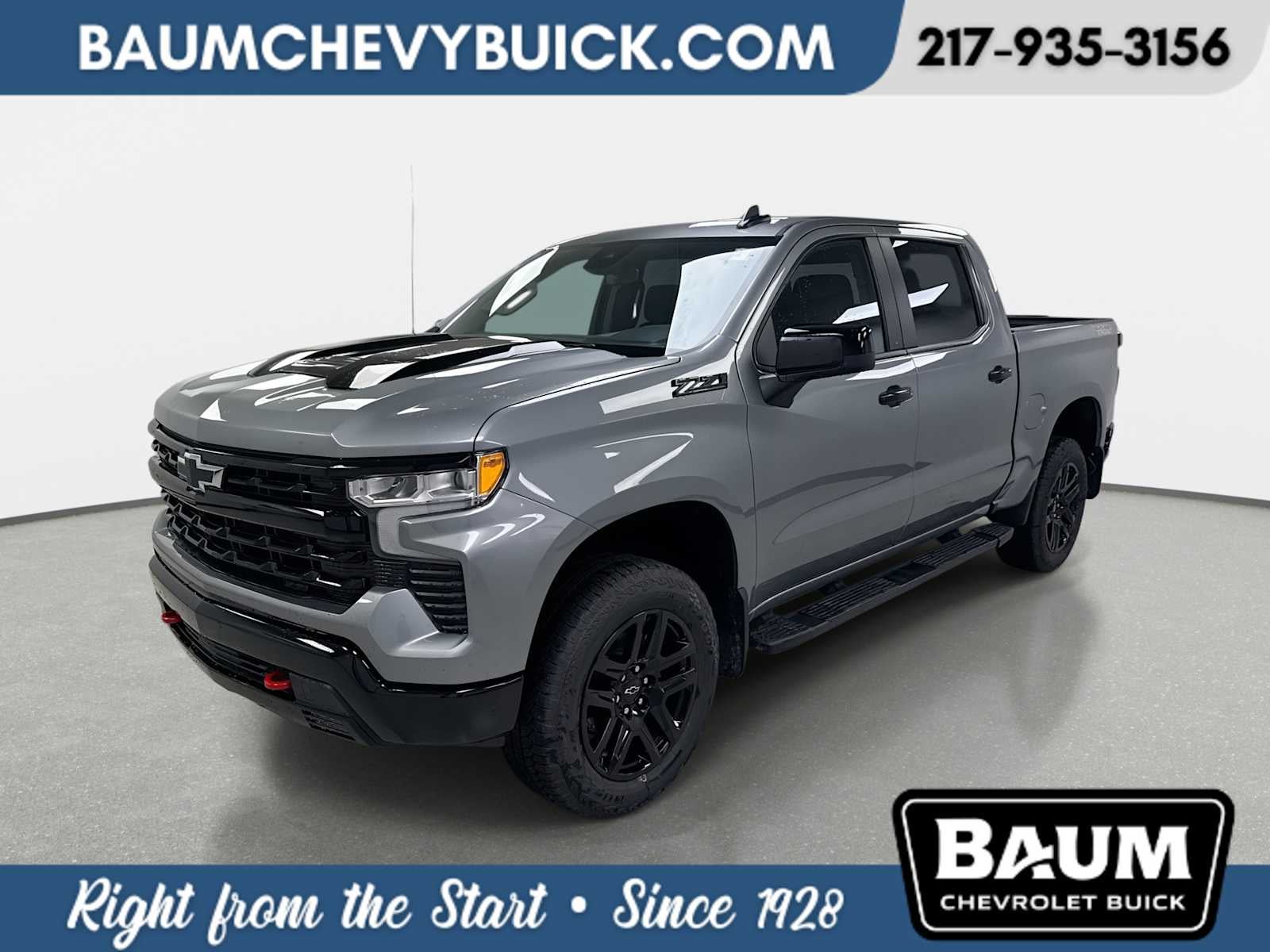 2026 Chevrolet Silverado 1500 LT Trail Boss in Sterling Gray Metallic — front three-quarter view