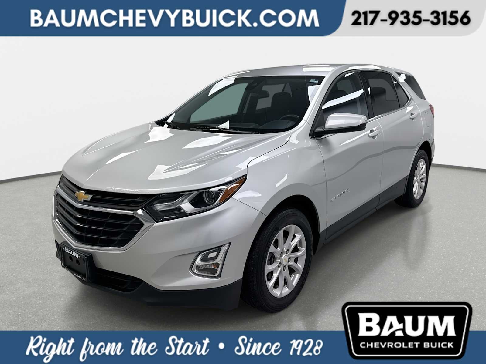 2019 Chevrolet Equinox LT in Silver Ice Metallic — front three-quarter view