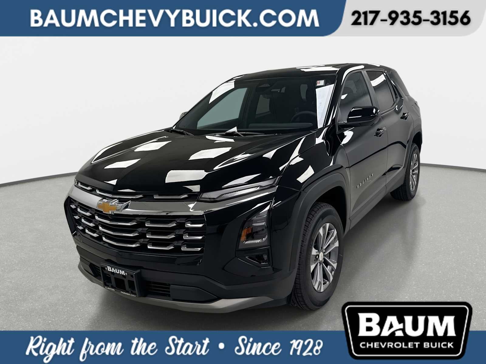 2026 Chevrolet Equinox LT in Mosaic Black Metallic — front three-quarter view