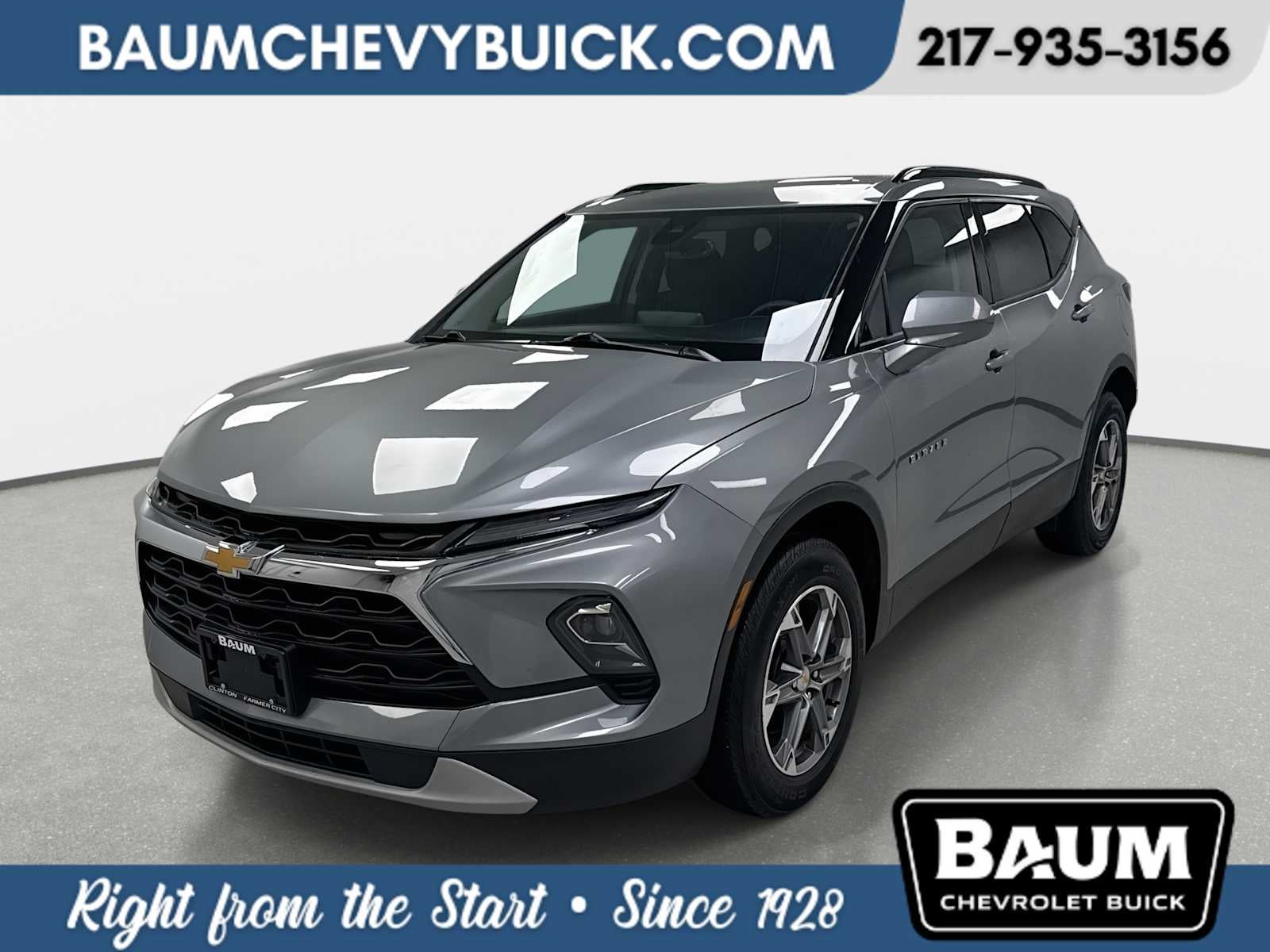 2023 Chevrolet Blazer 2LT in Sterling Gray Metallic — front three-quarter view